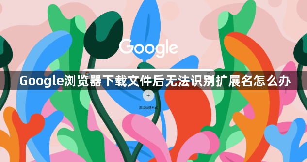 Google浏览器下载文件后无法识别扩展名怎么办1