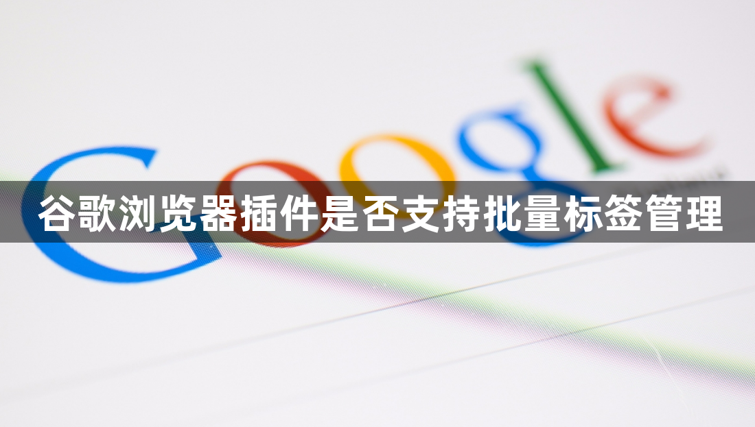 谷歌浏览器插件是否支持批量标签管理1