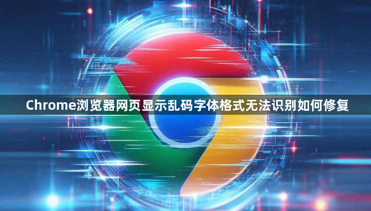 Chrome浏览器网页显示乱码字体格式无法识别如何修复1