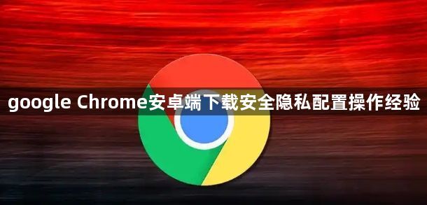 google Chrome安卓端下载安全隐私配置操作经验1