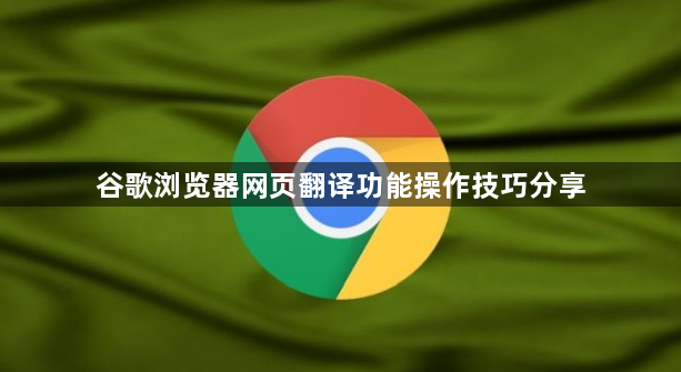 谷歌浏览器网页翻译功能操作技巧分享1