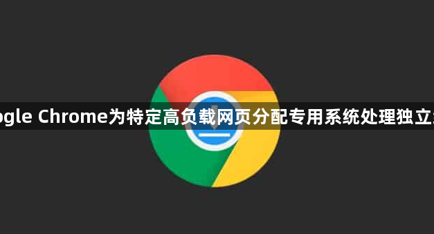 google Chrome为特定高负载网页分配专用系统处理独立线程1