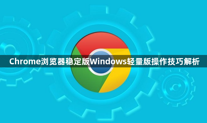 Chrome浏览器稳定版Windows轻量版操作技巧解析1