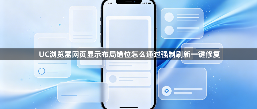 UC浏览器网页显示布局错位怎么通过强制刷新一键修复1