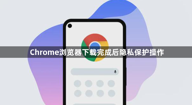 Chrome浏览器下载完成后隐私保护操作1