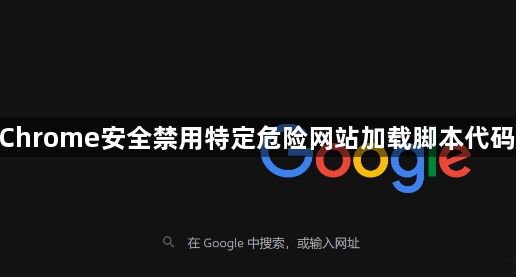 google Chrome安全禁用特定危险网站加载脚本代码高级设定1