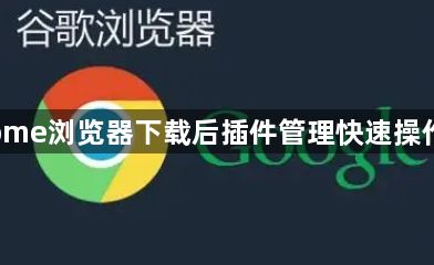 Chrome浏览器下载后插件管理快速操作方法1