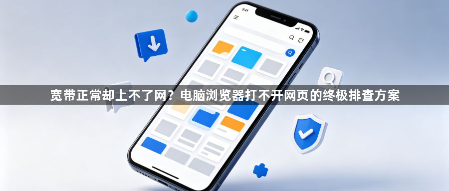 宽带正常却上不了网？电脑浏览器打不开网页的终极排查方案1