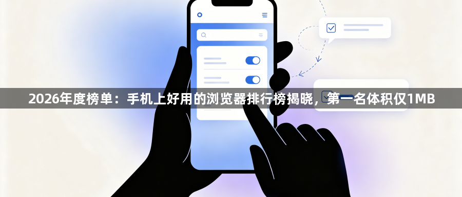 2026年度榜单：手机上好用的浏览器排行榜揭晓，第一名体积仅1MB1