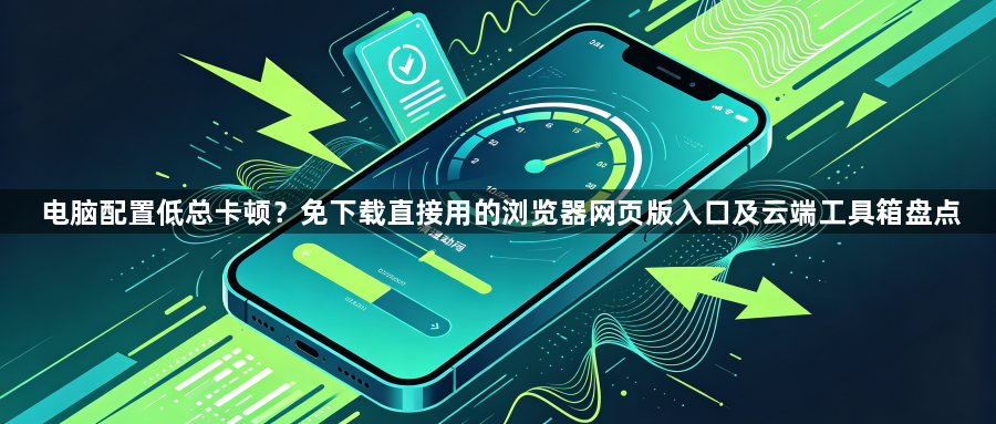 电脑配置低总卡顿？免下载直接用的浏览器网页版入口及云端工具箱盘点1