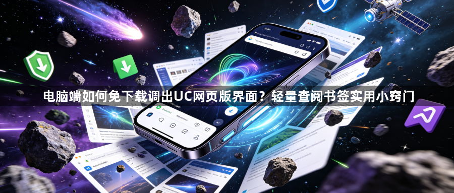 电脑端如何免下载调出UC网页版界面?轻量查阅书签实用小窍门1