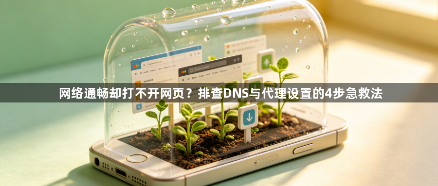 网络通畅却打不开网页?排查DNS与代理设置的4步急救法1