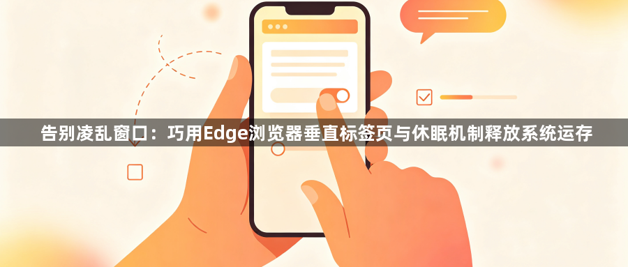 告别凌乱窗口：巧用Edge浏览器垂直标签页与休眠机制释放系统运存1