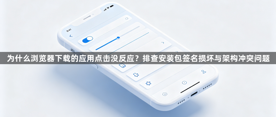 为什么浏览器下载的应用点击没反应?排查安装包签名损坏与架构冲突问题1