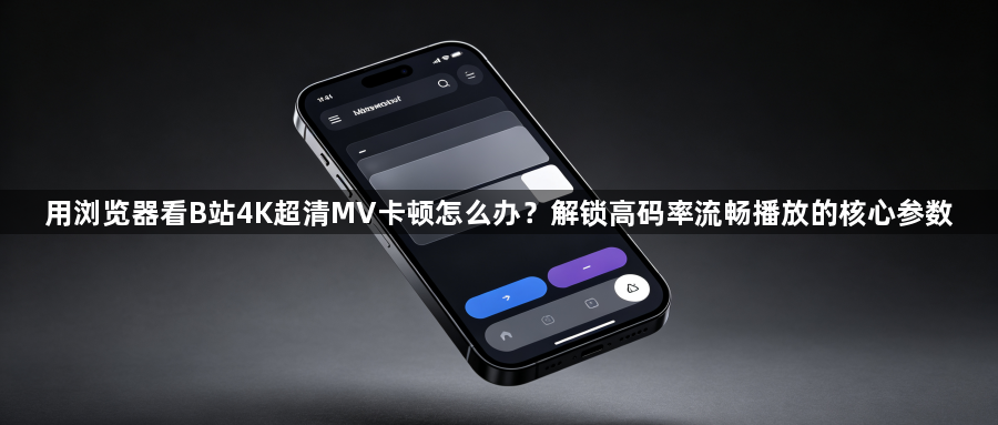 用浏览器看B站4K超清MV卡顿怎么办?解锁高码率流畅播放的核心参数1
