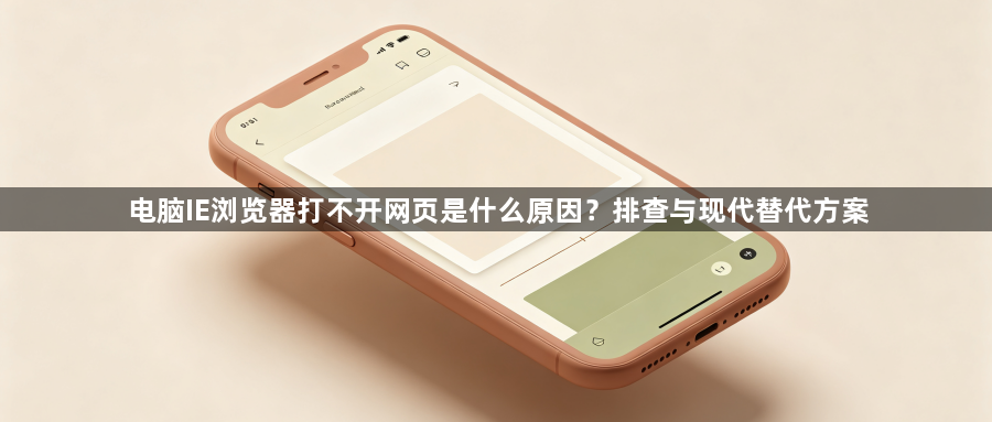 电脑IE浏览器打不开网页是什么原因？排查与现代替代方案1